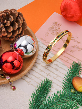 Stainless Steel Bracelet with Colorful Butterflies in the Garden