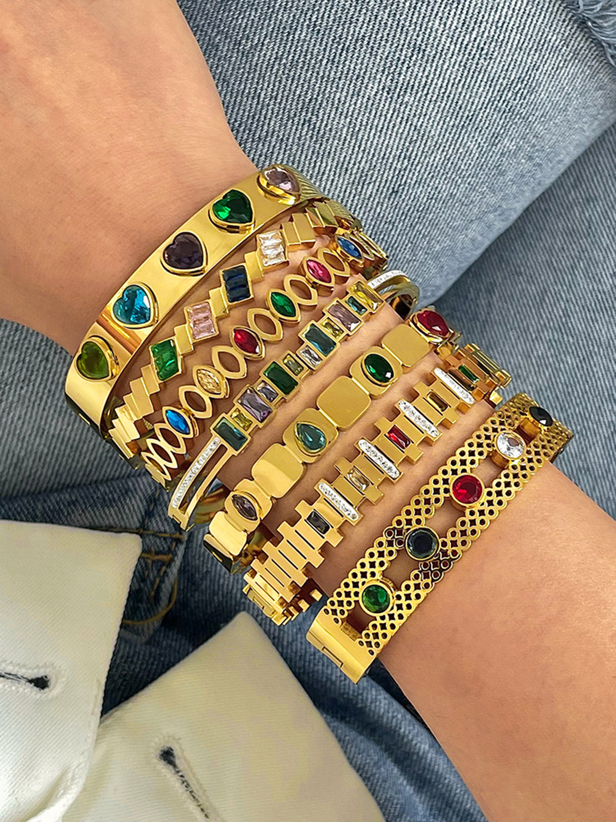 Brazalete con Diseño de Las Vías del Tren de Colores