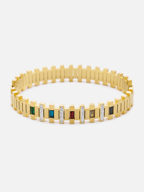 Colorful Train Track Design Bracelet