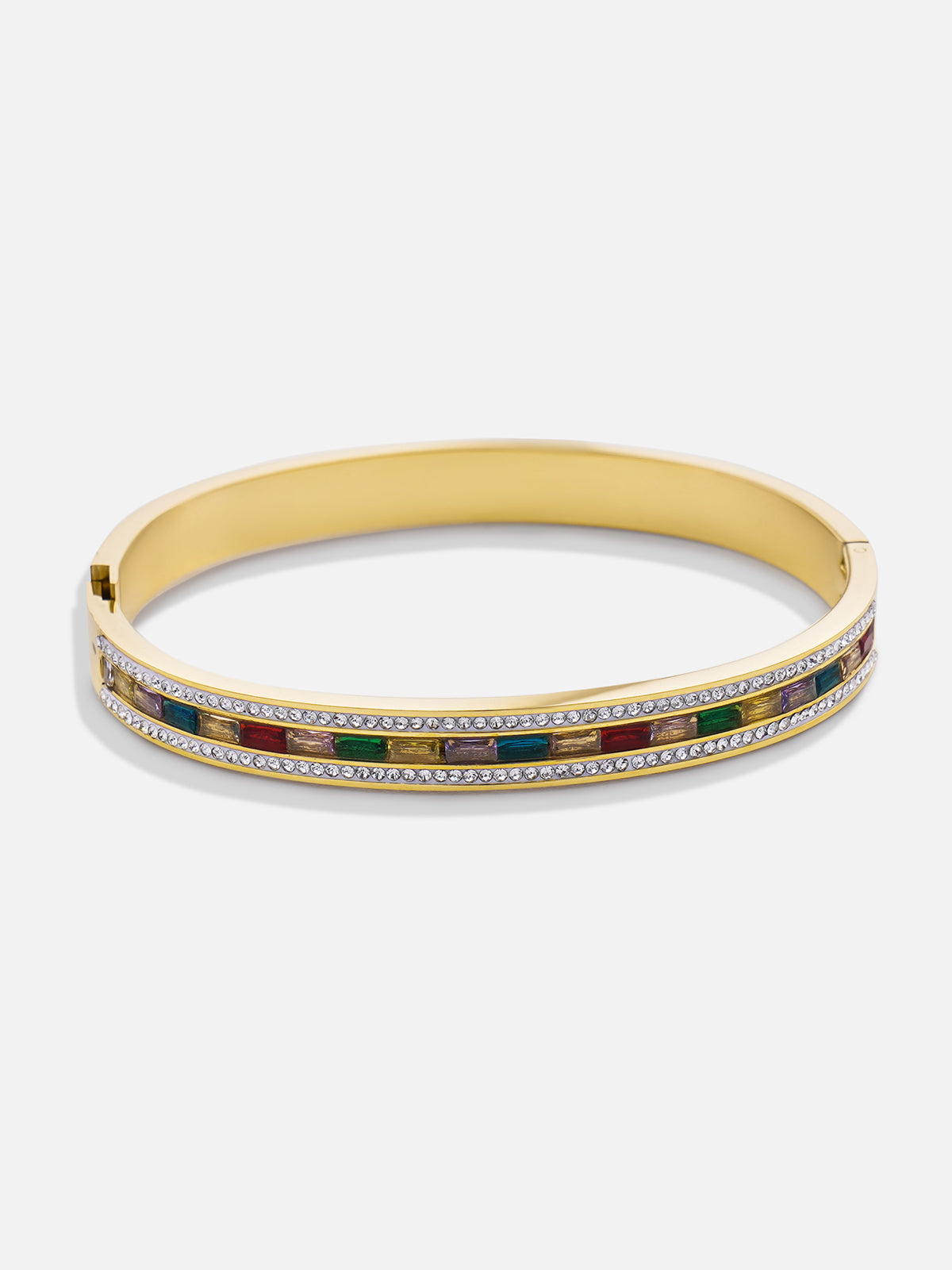 Rainbow Colored Square Diamond Bracelet