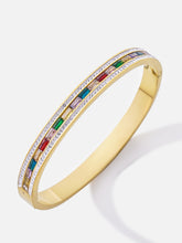 Brazalete de diamantes cuadrados de colores arco iris 