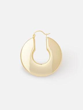 18K gold plated Chunky Hoop that Cross Time and Space.