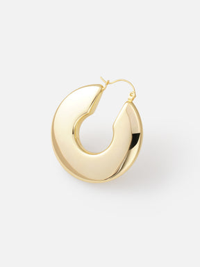 18K gold plated Chunky Hoop that Cross Time and Space.