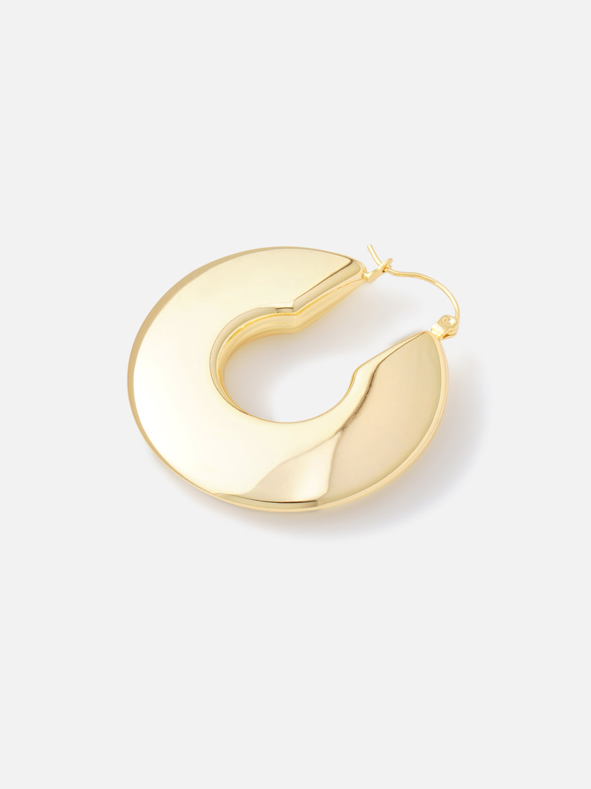 18K gold plated Chunky Hoop that Cross Time and Space.