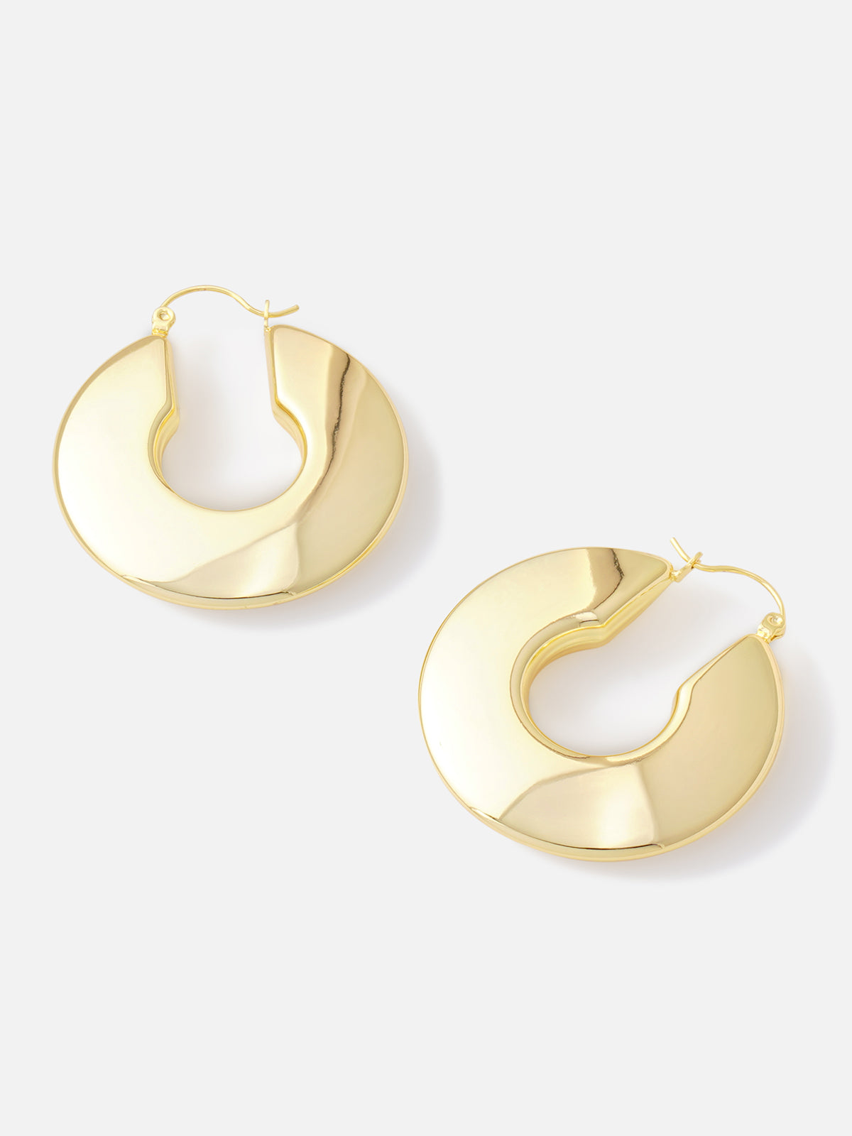 18K gold plated Chunky Hoop that Cross Time and Space.